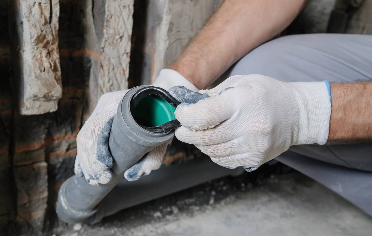 Licensed plumber completing plumbing repairs